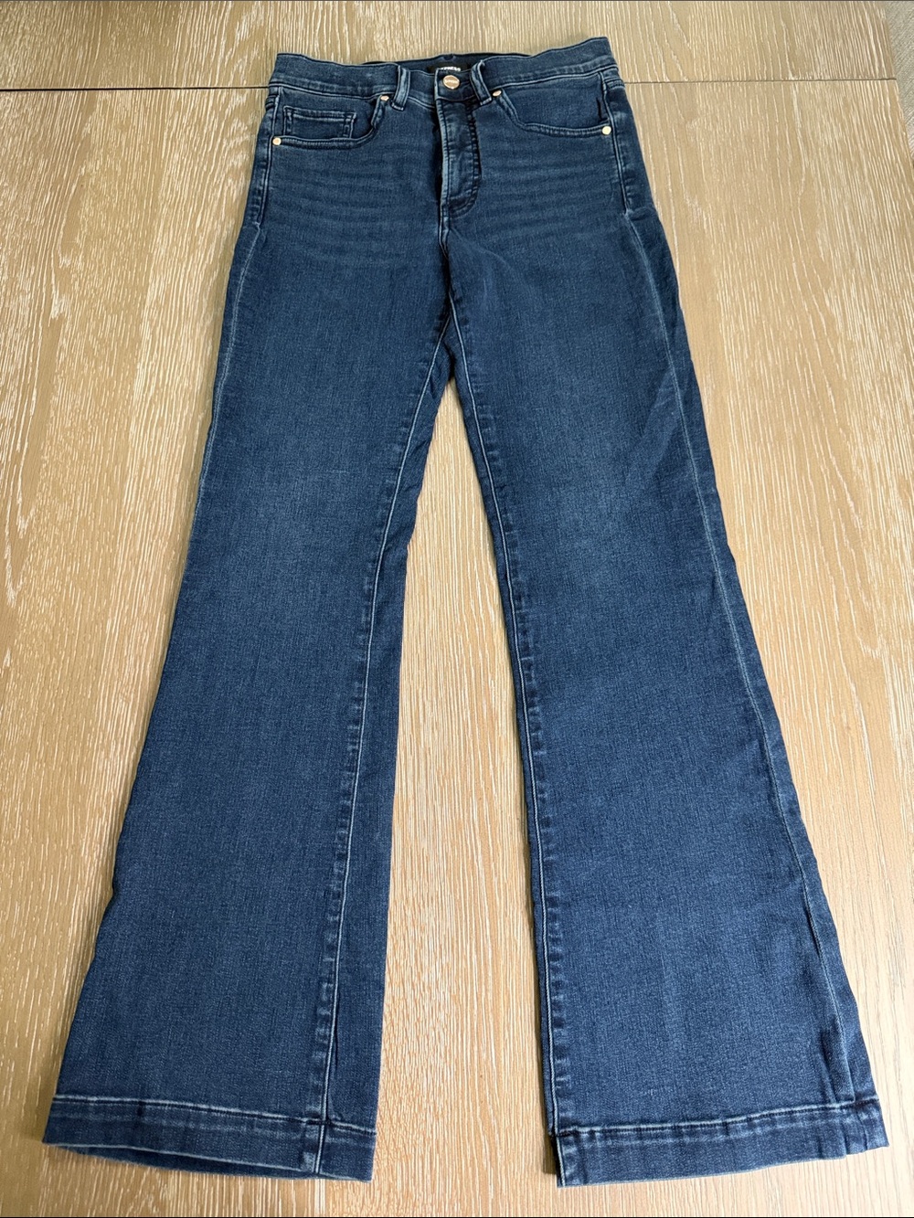 Gently worn express Dark Blue bootcut midrise Jeans